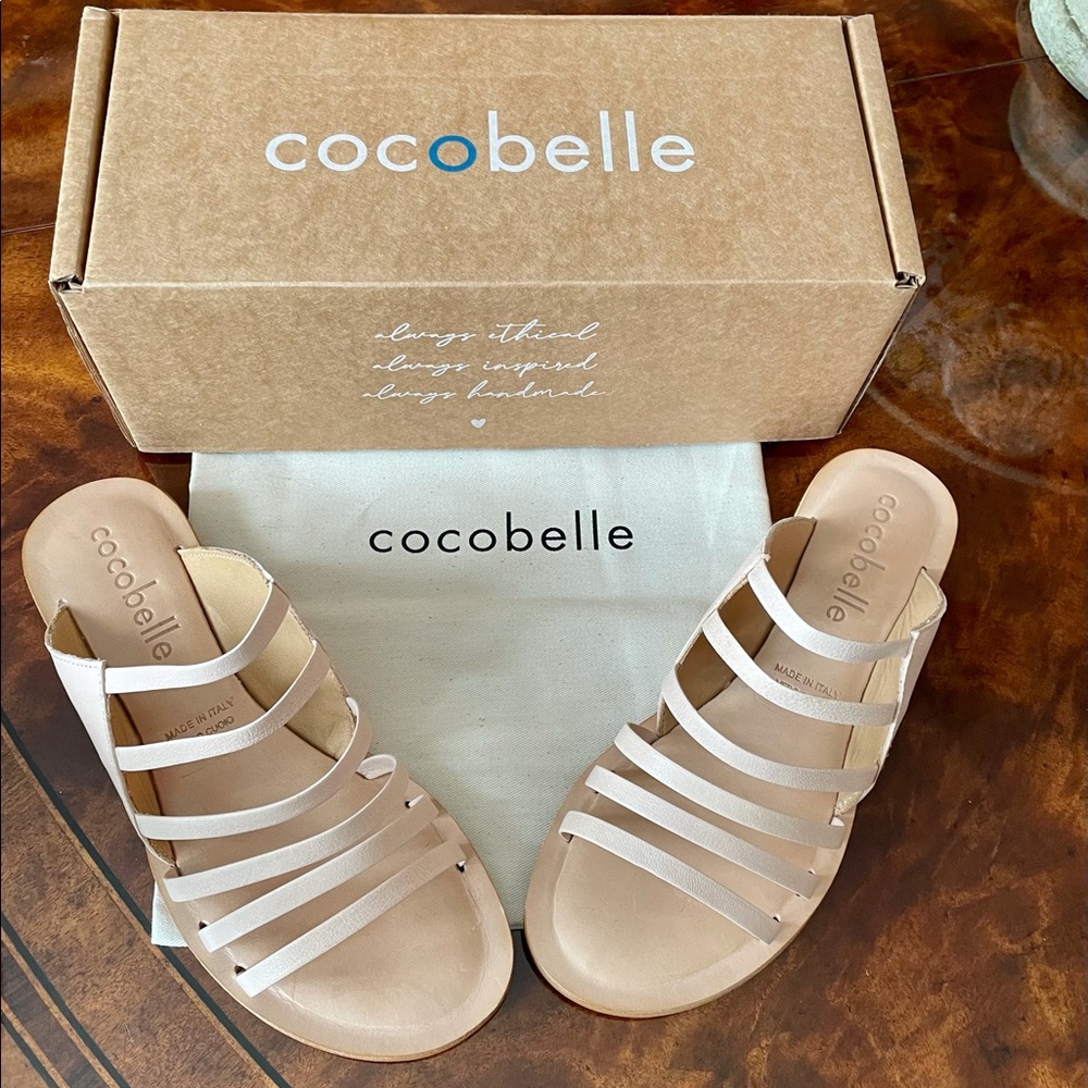 Cocobelle Ecru Dahlia Sandals NWT